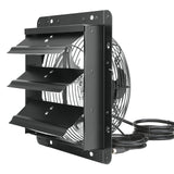 VEVOR Shutter Exhaust Fan, 254mm / 10inch  with Temperature Humidity Controller, EC-motor, 843 CFM, Variable Speed Adjustable Wall Mount Attic Fan, Ventilation and Cooling for Greenhouses, Garages, Sheds
