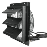 VEVOR Shutter Exhaust Fan, 356 mm / 14inch with Temperature Humidity Controller, EC-motor, 1024 CFM, Variable Speed Adjustable Wall Mount Attic Fan,