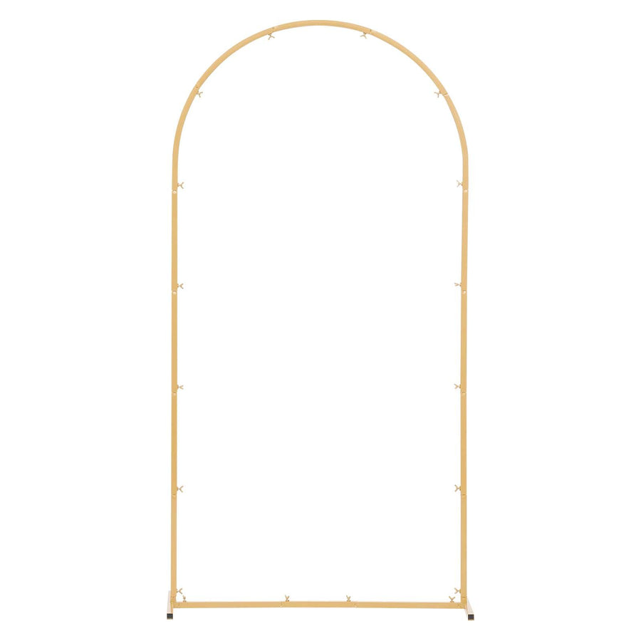 Arch Backdrop Stand, 2 x 1 m, Stable Structure, Easy Assembly, 1 Set Gold Metal Arch Backdrop Stand for Wedding, Birthday Party, Graduation, Holiday Celebration, and Ceremony Decoration