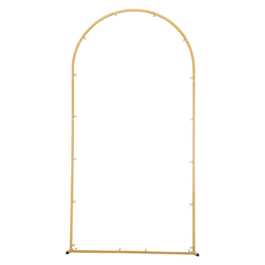 Arch Backdrop Stand, 2 x 1 m, Stable Structure, Easy Assembly, 1 Set Gold Metal Arch Backdrop Stand for Wedding, Birthday Party, Graduation, Holiday Celebration, and Ceremony Decoration