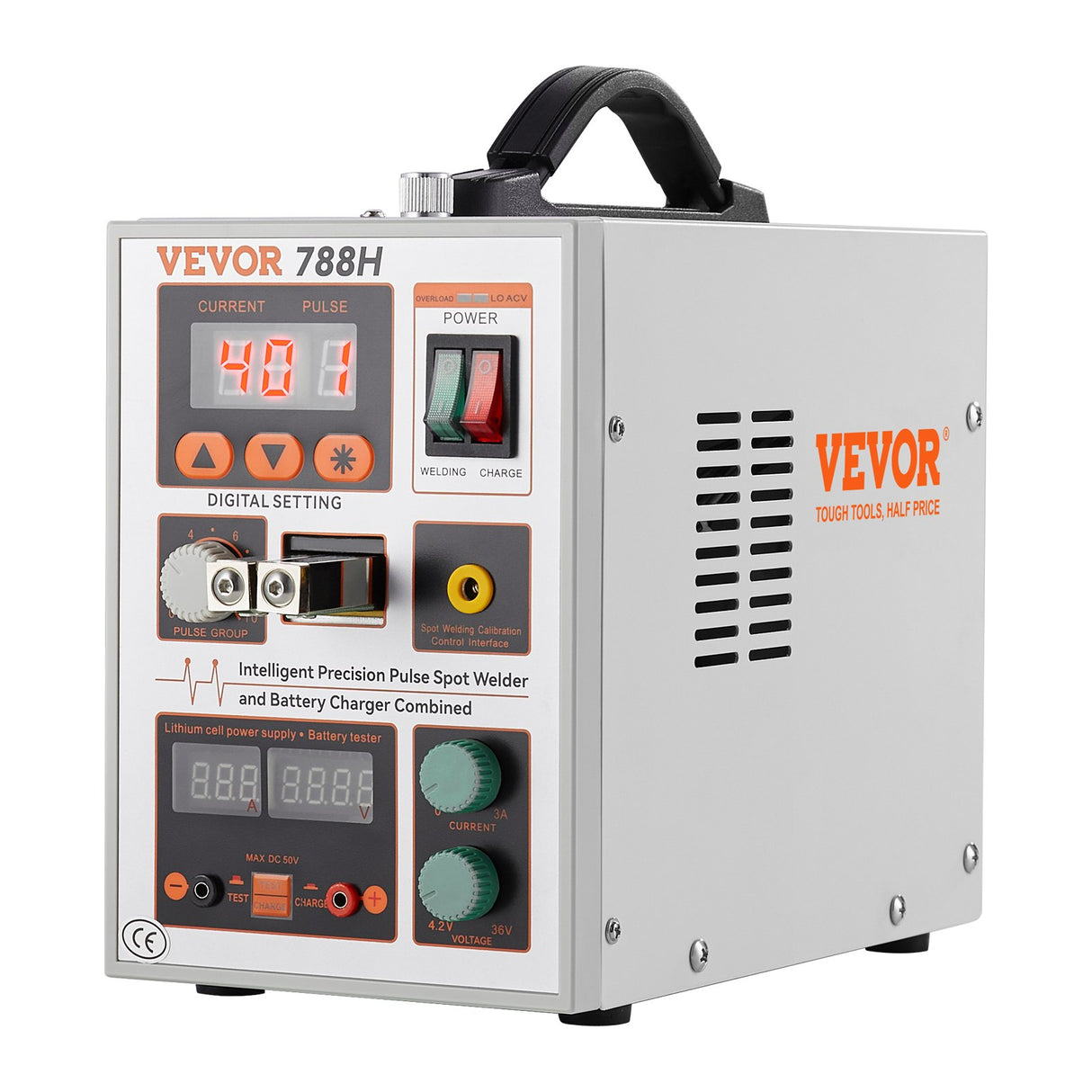 VEVOR Battery Spot Welder 788H Pulse Welder & Battery Charger 2 Welding Modes