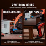 VEVOR Battery Spot Welder 788H Pulse Welder & Battery Charger 2 Welding Modes - Top-Down View