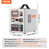 VEVOR Battery Spot Welder 788H Pulse Welder & Battery Charger 2 Welding Modes - Close-Up Angle