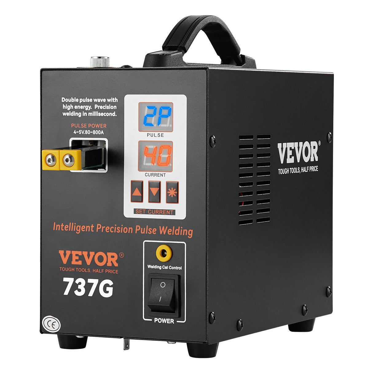 VEVOR Spot Welder, 737G Pulse Spot Welder, Portable High-Power Welding Machine Soldering Station with 2 Welding Modes and LED Lighting for 0.12mm Pure
