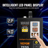 VEVOR Spot Welder, 737G Pulse Spot Welder, Portable High-Power Welding Machine Soldering Station with 2 Welding Modes and LED Lighting for 0.12mm Pure