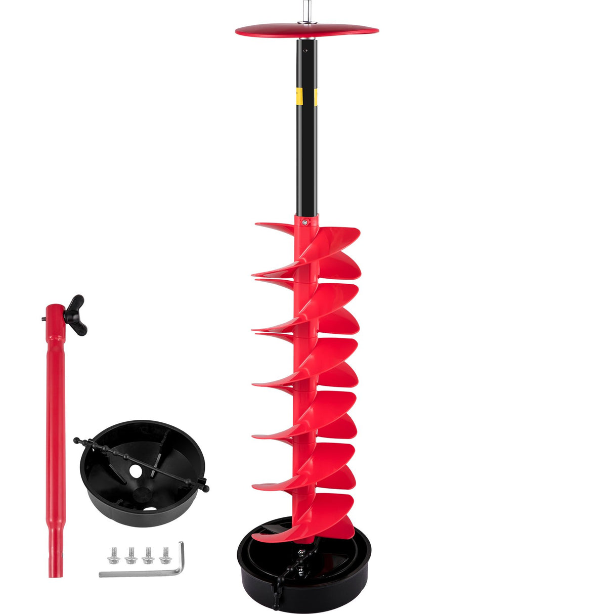 VEVOR Ice Drill Auger, 8" Diameter Nylon Ice Auger, 39" Length Ice Auger Bit,Auger Drill with 11.8" Extension Rod,Auger Bit with Drill Adapter,Top