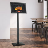 VEVOR Pedestal Sign Holder Adjustable Poster Stand 11 x 17 Inch Metal Base - Low Angle