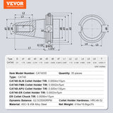 VEVOR CAT40 Collet Holder ER 16/32 Collet Set, 35 PCs, SLN FMB ER16/32 APU Tool Holders Spring Steel Collet Chucks with 10 Pull Studs and 3 Wrenches,