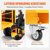 VEVOR Forklift Safety Cage, 544 kg Load Capacity, 92 x 92 cm Folding Forklift Work Platform with Lockable Swivel Wheels, Drain Hole, and Device Chain, Holds 1 to 2 Adults, Perfect for Aerial Work - 45-Degree Angle