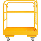 VEVOR Forklift Safety Cage, 544 kg Load Capacity, 92 x 92 cm Folding Forklift Work Platform with Lockable Swivel Wheels, Drain Hole, and Device Chain, Holds 1 to 2 Adults, Perfect for Aerial Work - Extra Image