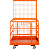 VEVOR Forklift Safety Cage Work Platform 43X45in 1400lbs w/ Wheels for Aerial - Extra Image