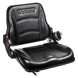 VEVOR Universal Forklift Seat, Fold Down Tractor Seat with Adjustable Angle Back, Micro Switch and Retractable Seatbelt, 16-34 cm Slot Forklift Seat for Tractor Loader Excavator
