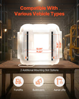VEVOR Universal Forklift Seat Fold Down Tractor Suspension Seat Adjustable Back - Front View
