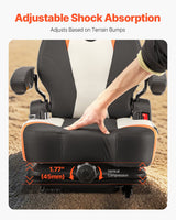 VEVOR Universal Forklift Seat Fold Down Tractor Suspension Seat Adjustable Back - Top-Down View