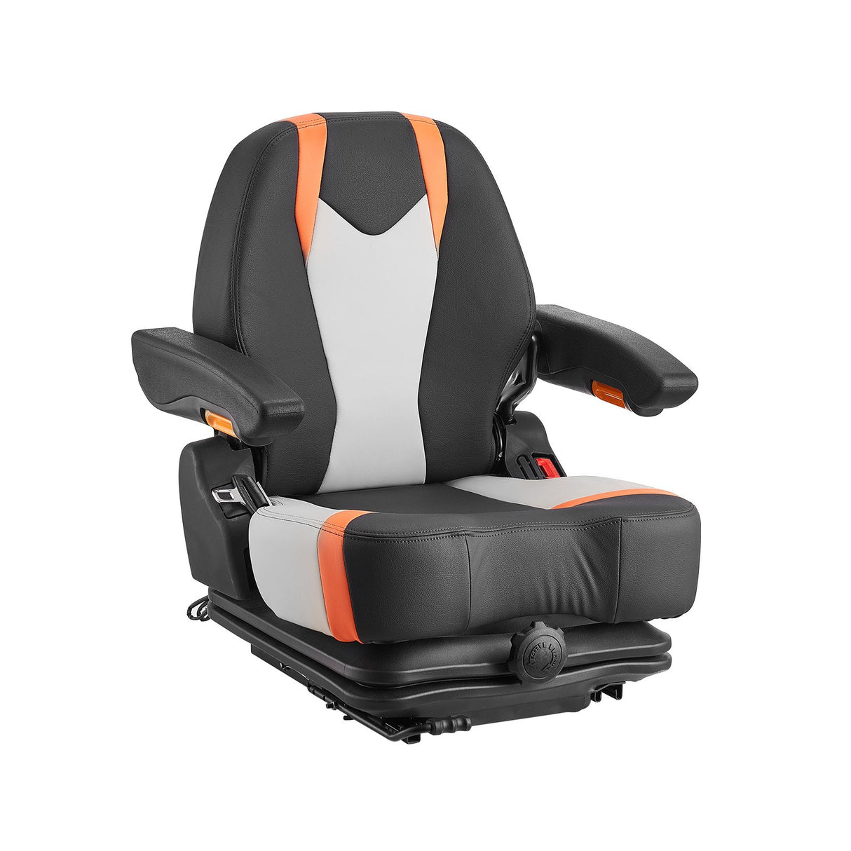 VEVOR Universal Forklift Seat Fold Down Tractor Suspension Seat Adjustable Back