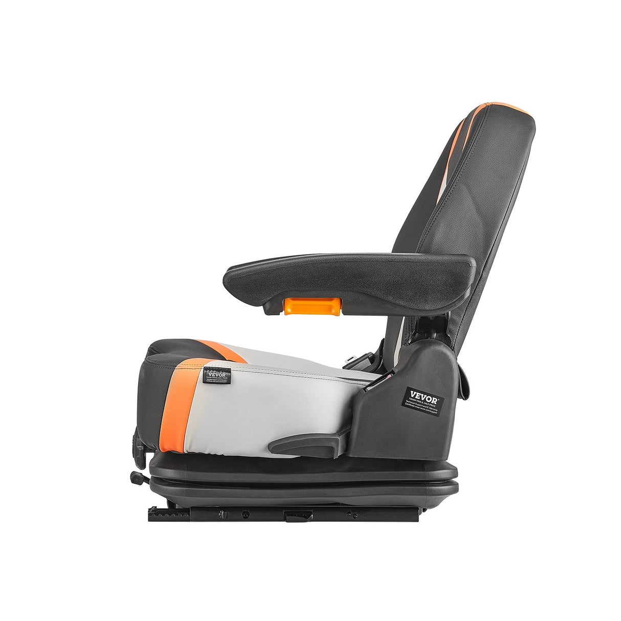VEVOR Universal Forklift Seat Fold Down Tractor Suspension Seat Adjustable Back