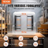 VEVOR Universal Forklift Seat, Fold Down Tractor Seat with Adjustable Angle Back and Micro Switch, 16-34 cm Extended Slot Comfortable Forklift Seat