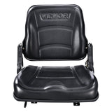 VEVOR Universal Forklift Seat, Fold Down Tractor Seat with Adjustable Angle Back and Micro Switch, 16-34 cm Extended Slot Comfortable Forklift Seat