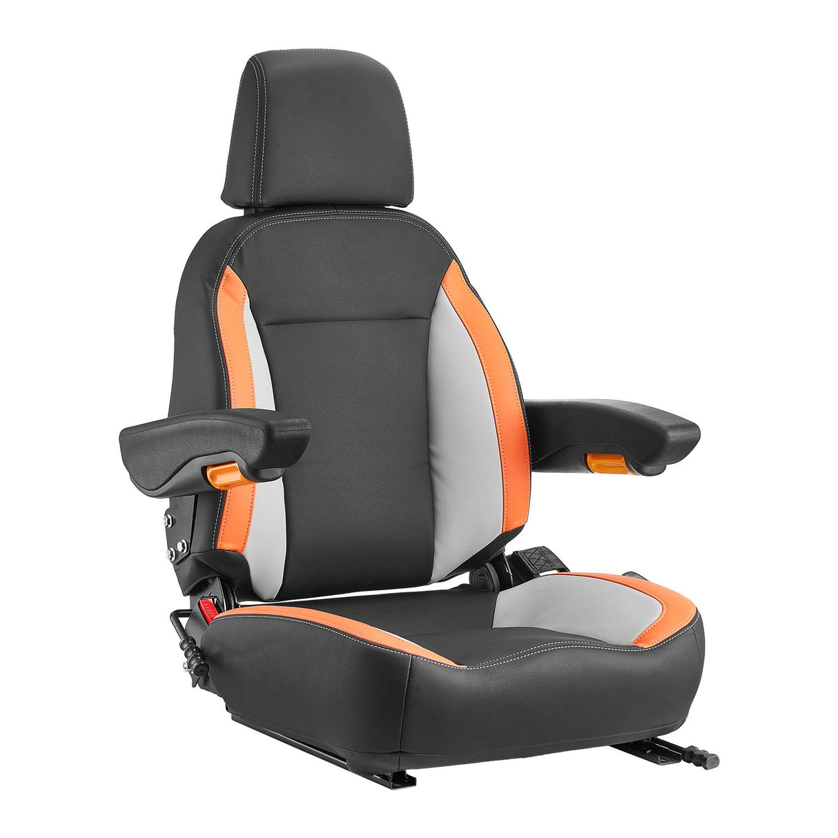 VEVOR Forklift Seat Mower Tractor Seat Adjustable Back Seatbelt & Headrest