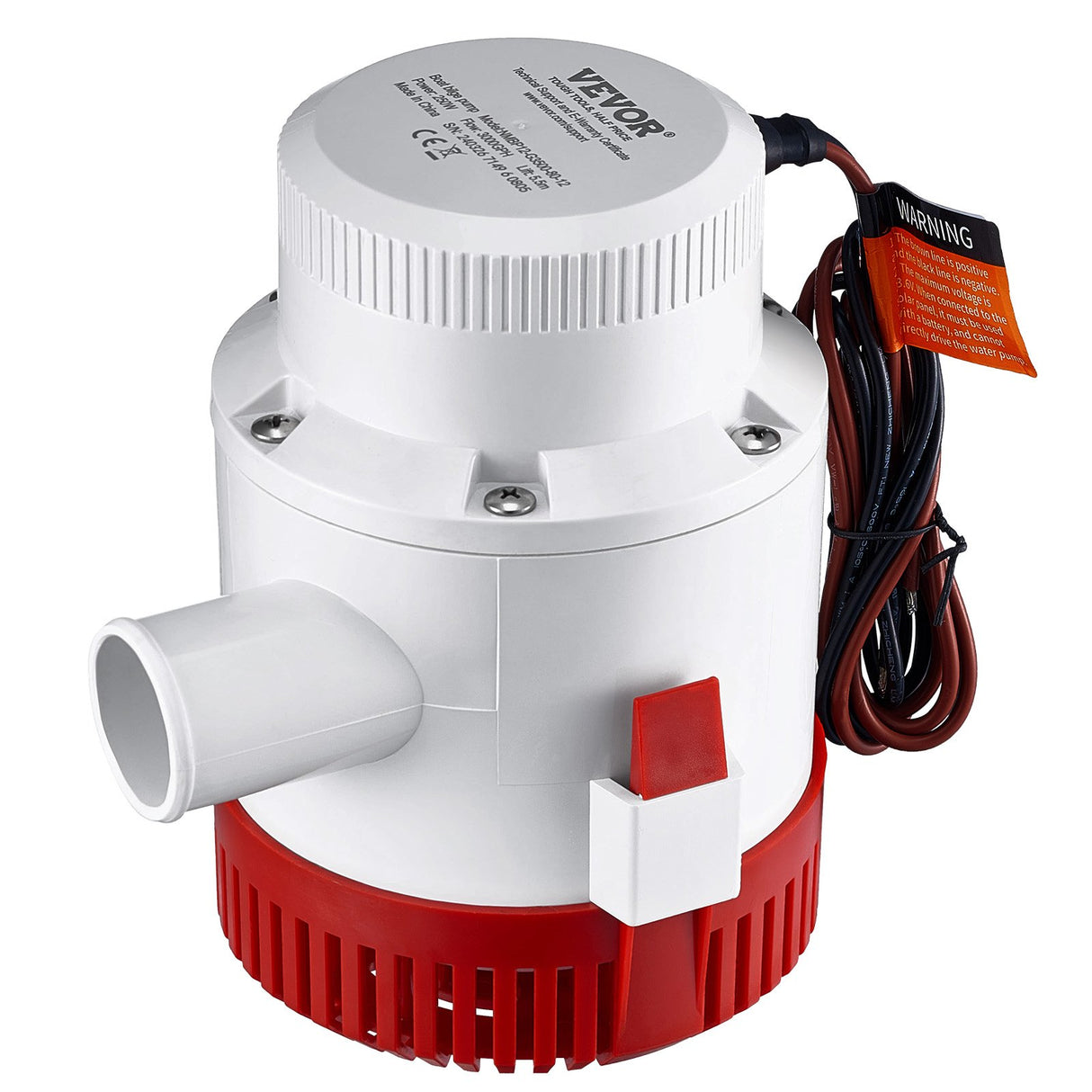 VEVOR Bilge Pump, 3000GPH Automatic Submersible Boat Bilge Water Pump with Float Switch, 40 mm Outlet Diameter, Small Boat Bilge Pump, Marine Electric