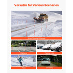 Driveway Markers, 500Pcs 122cm Long 6.35mm Dia, Hi-Visibility Driveway Reflectors with 12 in Steel Drill Bits, Reflective Snow Sticks Fiberglass Pole for Parking Lots, Walkways, Snow Plowing