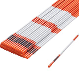 VEVOR Driveway Markers, 50 PCS 121.5 cm, 0.78 cm Diameter Orange Fiberglass Poles Snow Stakes with Reflective Tape, 30 cm Steel Drill Bit & Protection Gloves for Parking Lots, Walkways Easy Visibility - Extra Image