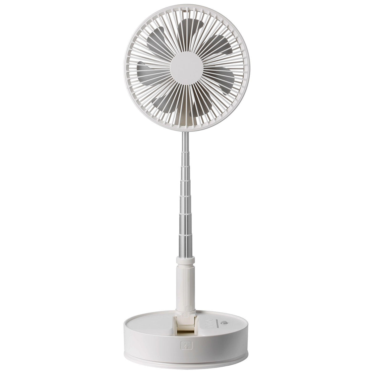 VEVOR 8 Inch Foldable Oscillating Standing Fan with Remote Control, 4 Speed Adjustable Portable Desk Quiet Fan, 7200mah Rechargeable USB Small Fan,