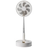 VEVOR 8 Inch Foldable Oscillating Standing Fan with Remote Control, 4 Speed Adjustable Portable Desk Quiet Fan, 7200mah Rechargeable USB Small Fan,