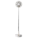 VEVOR 8 Inch Foldable Oscillating Standing Fan with Remote Control, 4 Speed Adjustable Portable Desk Quiet Fan, 7200mah Rechargeable USB Small Fan,