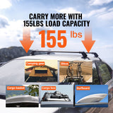 VEVOR Universal Roof Rack Crossbar for Naked Roof Vehicle Aluminum with Lock