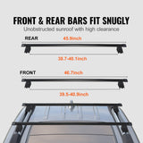 VEVOR Roof Rack Crossbar for JEEP GRAND CHEROKEE 2011-2021 Aluminum with Lock - Side View