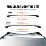 VEVOR Roof Rack Crossbar for Subaru Forester 2014-2022 Crossbars Aluminum 2 PCS - Side View