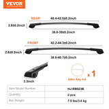 VEVOR Roof Rack Crossbar for Subaru Forester 2014-2022 Crossbars Aluminum 2 PCS - Close-Up Angle