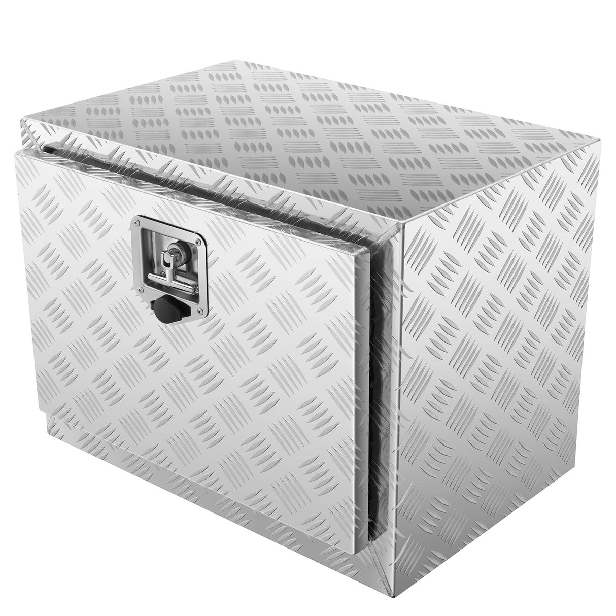 VEVOR Underbody Truck Box, 24"?14"?16" Pickup Storage Box, Heavy Duty Aluminum Diamond Plate Tool Box with Lock and Keys, Waterproof Trailer Storage