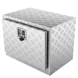 VEVOR Underbody Truck Box, 24"?14"?16" Pickup Storage Box, Heavy Duty Aluminum Diamond Plate Tool Box with Lock and Keys, Waterproof Trailer Storage