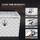 VEVOR Underbody Truck Box, 24"?14"?16" Pickup Storage Box, Heavy Duty Aluminum Diamond Plate Tool Box with Lock and Keys, Waterproof Trailer Storage