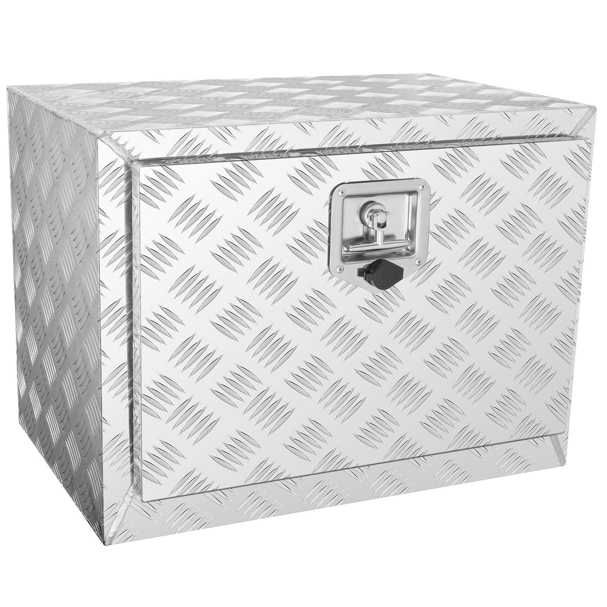 VEVOR Underbody Truck Box, 24"?14"?16" Pickup Storage Box, Heavy Duty Aluminum Diamond Plate Tool Box with Lock and Keys, Waterproof Trailer Storage