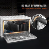 VEVOR Underbody Truck Box, 30"?14"?16" Pickup Storage Box, Heavy Duty Aluminum Diamond Plate Tool Box with Lock and Keys, Waterproof Trailer Storage