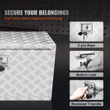 VEVOR Underbody Truck Box, 30"?14"?16" Pickup Storage Box, Heavy Duty Aluminum Diamond Plate Tool Box with Lock and Keys, Waterproof Trailer Storage