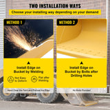 VEVOR Bucket Cutting Edge, 213x10x1.3 Bucket Edge, Weld-on and Bolt-on Advanced Cutting Edge, 16Mn Carbon-manganese Steel Loader Cutting Edge, Skid Steer Cutting Edge with Paint for Excavator and Load - Side View