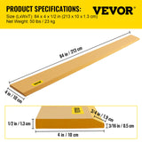 VEVOR Bucket Cutting Edge, 213x10x1.3 Bucket Edge, Weld-on and Bolt-on Advanced Cutting Edge, 16Mn Carbon-manganese Steel Loader Cutting Edge, Skid Steer Cutting Edge with Paint for Excavator and Load - Close-Up Angle