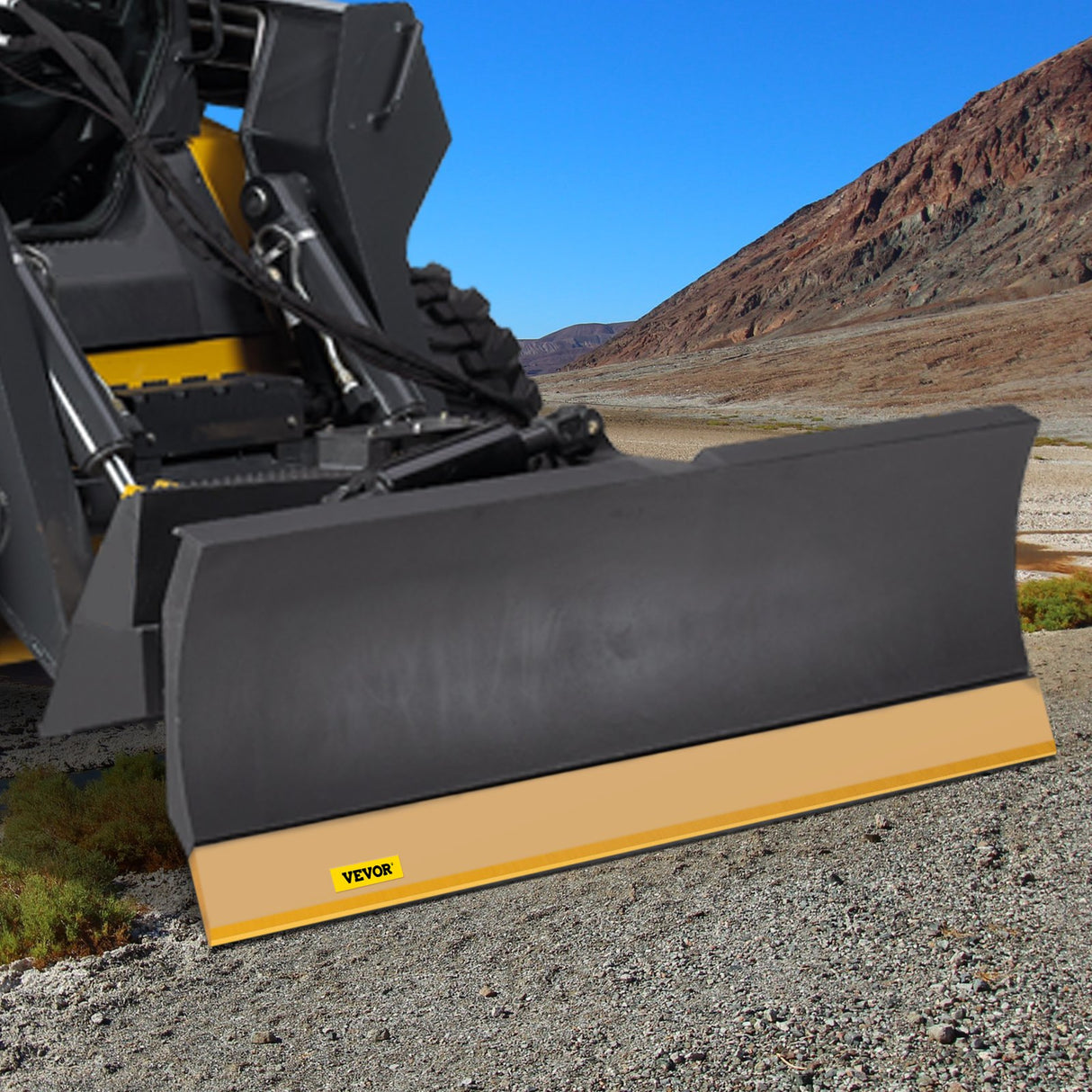 VEVOR Bucket Cutting Edge, 213x10x1.3 Bucket Edge, Weld-on and Bolt-on Advanced Cutting Edge, 16Mn Carbon-manganese Steel Loader Cutting Edge, Skid