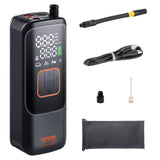 VEVOR Tire Inflator Portable Air Compressor, 150 PSI Electric Air Pump, 4000mAh Rechargeable Tire Pump with Auto-Off Function, LCD Pressure Gauge, 3
