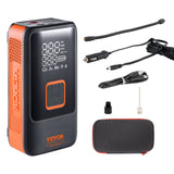 VEVOR Tire Inflator Portable Air Compressor, Dual-Cylinder & 12000mAh Rechargeable Air Pump, 30s Fast Inflation Tire Pump with Auto-Off, LCD Pressure