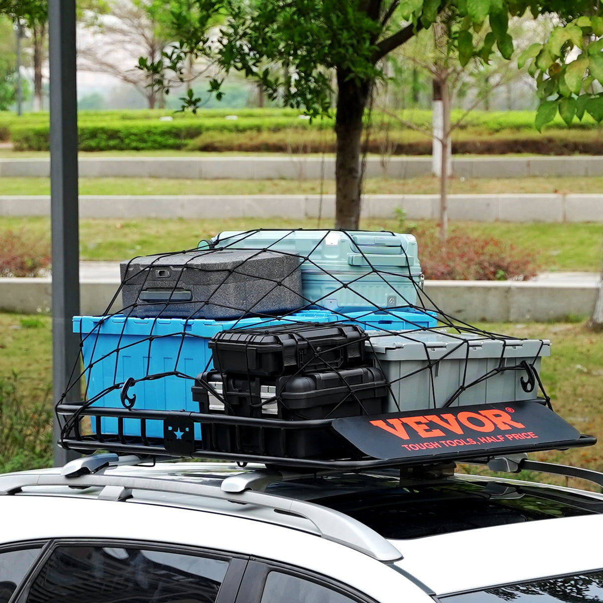 Roof Rack Cargo Basket 200 LBS Capacity 46"x36"x4.5" for SUV Truck Cars