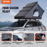 VEVOR Rooftop Tent Hard Shell 2-3 Person Waterproof for Jeep SUV Truck w/ Ladder - Front View