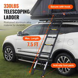 VEVOR Rooftop Tent Hard Shell 2-3 Person Waterproof for Jeep SUV Truck w/ Ladder - 45-Degree Angle