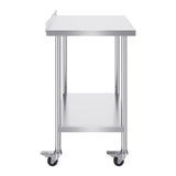 VEVOR 24 x 36 x 40 Inch Stainless Steel Work Table, Commercial Food Prep Worktable with Casters, Heavy Duty Prep Worktable, Metal Work Table with Adjustable Height for Restaurant, Home and Hotel - Extra Image