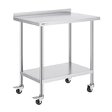 VEVOR 24 x 36 x 40 Inch Stainless Steel Work Table, Commercial Food Prep Worktable with Casters, Heavy Duty Prep Worktable, Metal Work Table with Adjustable Height for Restaurant, Home and Hotel - Extra Image