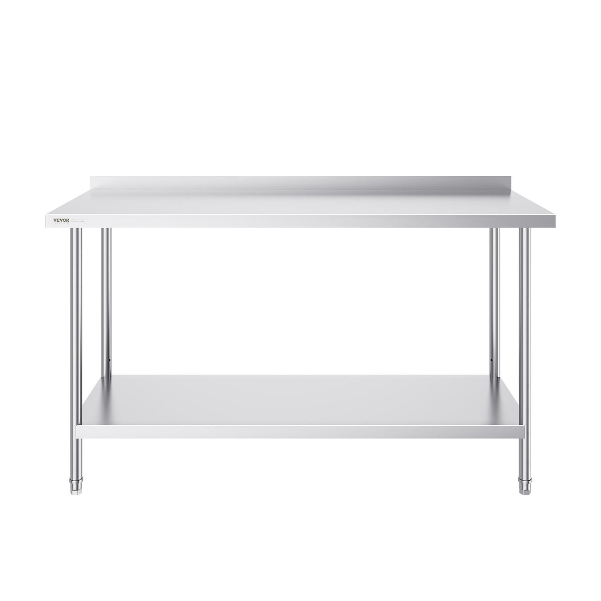VEVOR 24 x 60 x 36 Inch Stainless Steel Work Table, Commercial Food Prep Worktable Heavy Duty Prep Worktable, Metal Work Table with Adjustable Height